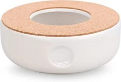 ConBlom Keramische Theepot, Warmer, Theewarmer, Koffiewarmer, Stoofje, Met Kurk-stoofje, Theepot Basis, Theefornuis, Melkwarmer Voor Thuis, Café, Theemelk (zonder Kaars En Theepot) -Bestek Winkel 1200x814 5