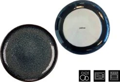 Palmer Serviesset Eccentric Stoneware 6-persoons 24-delig Blauw -Bestek Winkel 1200x822