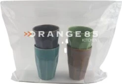 Orange85 Cappuccino Mokken - Latte Macchiato Glazen - 330 Ml - Hittebestendig - Set Van 4 - Porselein - Multicolor - Cappuccino Glazen - Cappuccino Kopjes -Bestek Winkel 1200x828 2