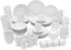 4goodz Porseleinen Servies 6 Persoons 50-delig - Startset - Wit