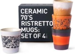 HKliving Ristretto 70`s Style Ceramic - Set Van 4 -Bestek Winkel 1200x861