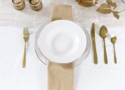 LeRijn® Serviesset Deventer 8 Persoons - 24 Delig - Licht Crème Wit Met Gouden Rand En Motief - Dinerborden - Soepborden - Dessertborden - Borden Servies - Bordenset -Bestek Winkel 1200x864 1