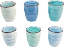 Studio Tavola Bekers Ocean Blue 160 Ml - 6 Stuks -Bestek Winkel 1200x873