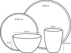 Mica Decorations Tabo Serviesset 4 Persoons - Grijs -Bestek Winkel 1200x900 120