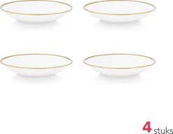 Vtwonen Serviesset - Wit-Goud - Porselein - 24-delig -Bestek Winkel 1200x926 2