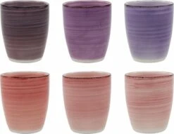 Tavola - Koffiemokken - Zonder Oor - Kleurrijk - Aardewerk - 160Ml - 6 Stuks - Ibizia -Bestek Winkel 1200x927 2