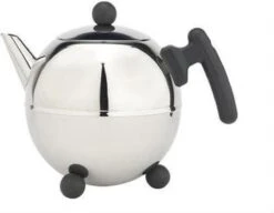 Bredemeijer - Theepot Bella Ronde 1,2L Zwart Beslag - Dubbelwandig -Bestek Winkel 1200x932