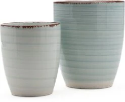 Koffiekopjes - Ocean Blue - Koffiebeker - Unieke Kleuren - Blauw - Set Van 12 Kopjes (ook Los Verkrijgbaar) - 160ML En 340ML - Porselein - Hip En Trendy -Bestek Winkel 1200x975