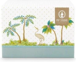 Pip Studio. Set Van 2 Grote Mokken Jolie Flowers Blue 350ml -Bestek Winkel 1200x981