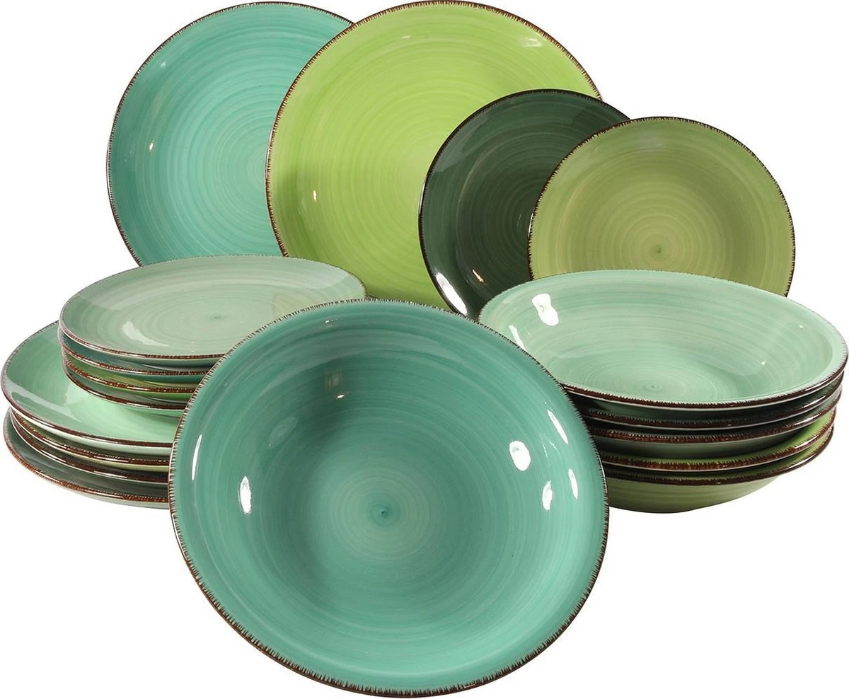 Imperial Kitchen Serviesset Green 18-delig 1 Imperial Kitchen Serviesset Green 18-delig