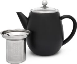 Bredemeijer - Theepot Duet Eva 1,1L Mat Zwart Met Filter - - Dubbelwandig -Bestek Winkel 1200x995 1