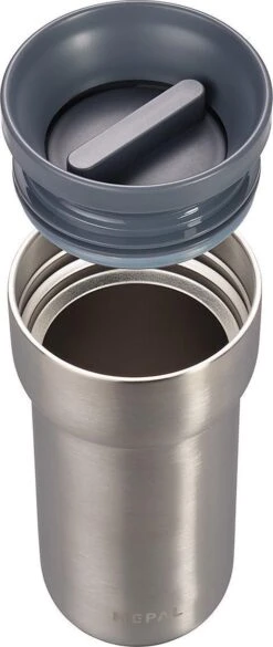 Mepal Isoleerbeker Ellipse 375 Ml – Houdt Je Drankje 4 Uur Warm En 8 Uur Koud – Natural Brushed – Koffiebeker To Go – Lekdicht – Thermosbeker -Bestek Winkel 507x1200