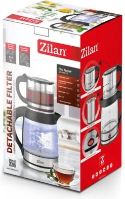 Zilan - 2 In 1 Theemaker En Waterkoker - Turkse Theepot Met Warmhoudfunctie - Caydanlik -Bestek Winkel 756x1200