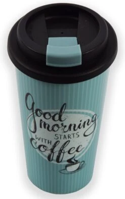 Travel Mug - 450 Ml - Koffiebeker To Go - Mok Koffie Of Thee - Reisbeker, Koffiebeker - Coffee To Go Beker - CRUISING TRAVEL MUG - To-Go Beker GOODMORNING Kleine Formaat -Bestek Winkel 758x1200