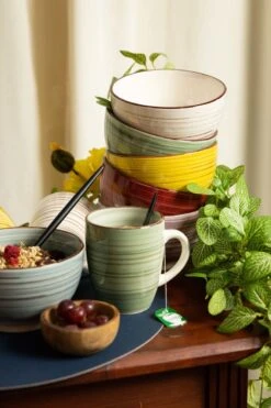 Merkloos Koffiemokken (6 Stuks) - Kleurrijk - Koffiekopjes -Bestek Winkel 799x1200