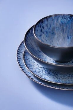 Palmer Serviesset Lester Stoneware 6-persoons 24-delig Zwart Blauw -Bestek Winkel 800x1200 18