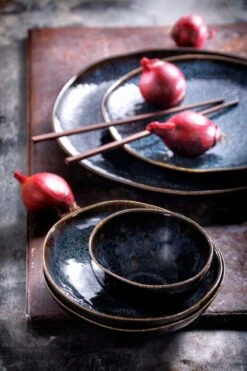 Palmer Serviesset Eccentric Stoneware 6-persoons 24-delig Blauw -Bestek Winkel 800x1200 22