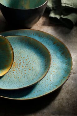 Palmer Serviesset Lotus Stoneware 6-persoons 24-delig Zwart Turquoise -Bestek Winkel 800x1200 29