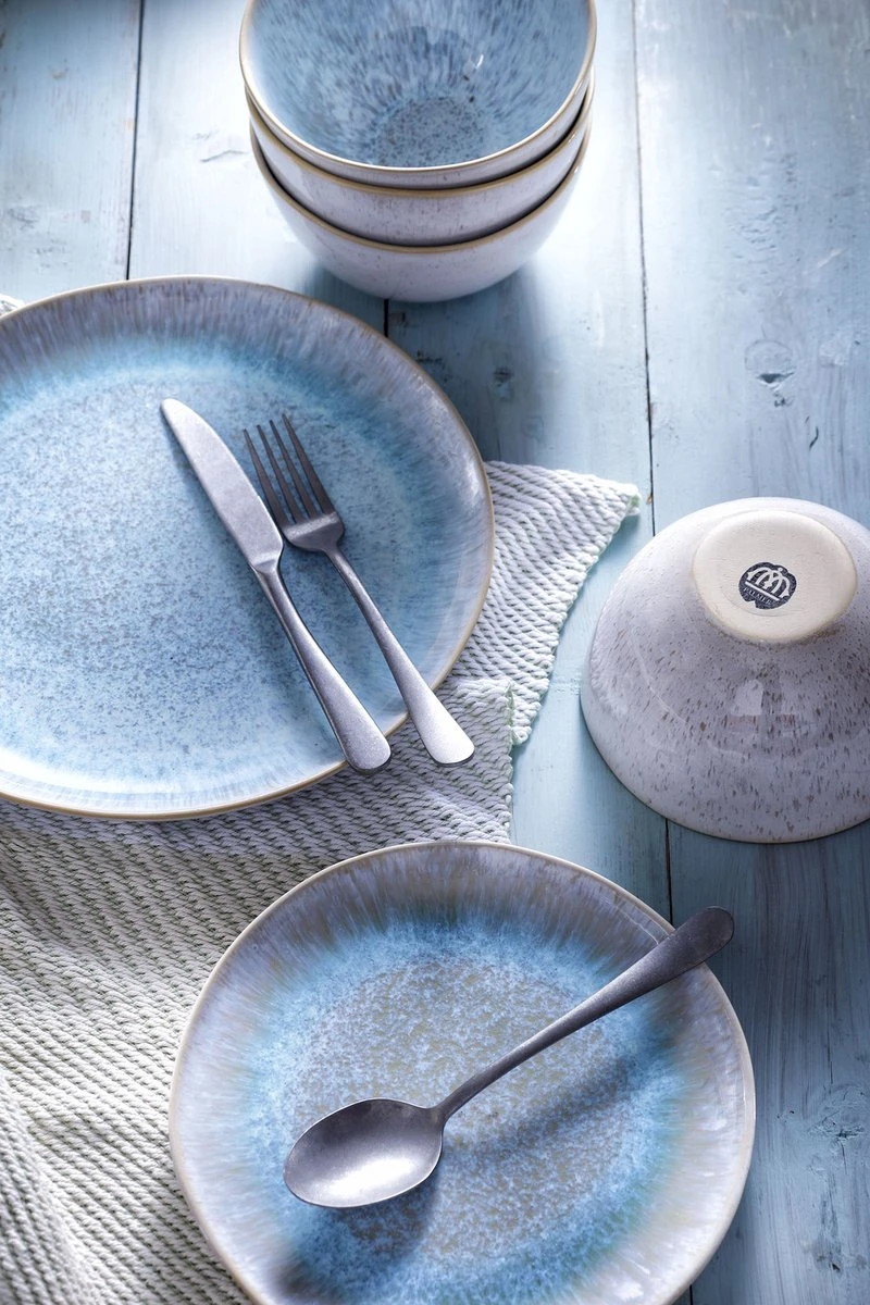 Palmer Serviesset Light Blue Sea Stoneware 6-persoons 24-delig Blauw 3 Palmer Serviesset Light Blue Sea Stoneware 6-persoons 24-delig Blauw - Afbeelding 3
