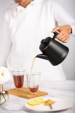 VDN RVS Theepot Dubbelwandig Met Filter - Zwarte Theekan 1 Liter - 902 -Bestek Winkel 800x1200 85