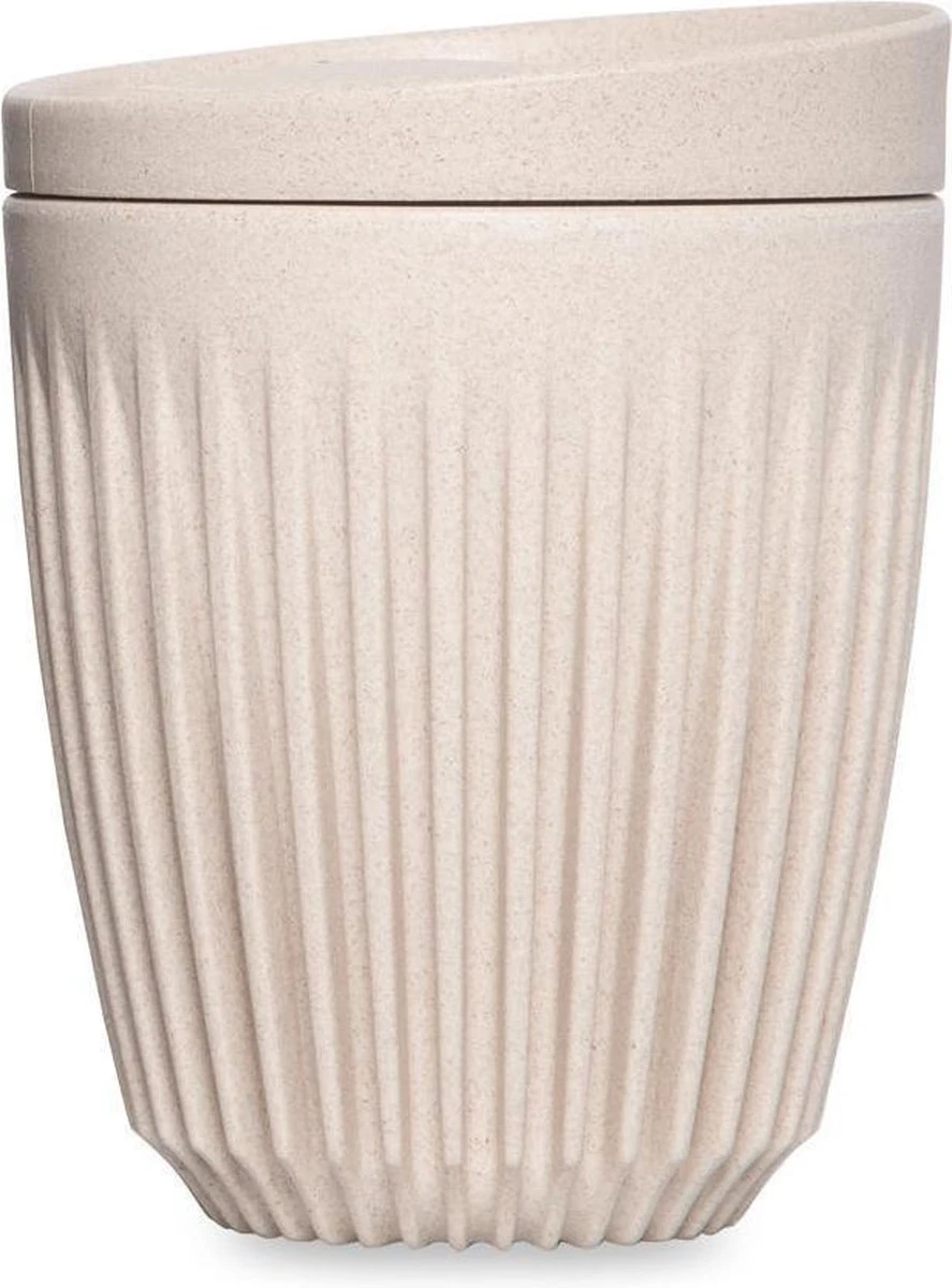HuskeeCup & Deksel - Koffiebeker - Medium - 8oz/24cl - Natural 1 HuskeeCup & Deksel - Koffiebeker - Medium - 8oz/24cl - Natural