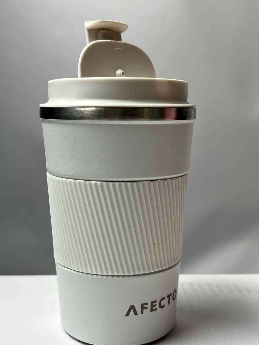 Koffie To Go Beker | Coffee To Go | Isolerende Beker Wit | Herbruikbaar | Inhoud 380 Ml 2 Koffie To Go Beker | Coffee To Go | Isolerende Beker Wit | Herbruikbaar | Inhoud 380 Ml - Afbeelding 2
