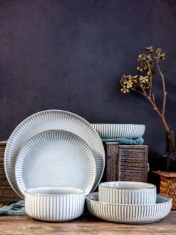 Selinex Stoneware - Serviesset - Grijs - 16 Delig 4 Persoons - CADEAUTIP - CADEAU -Bestek Winkel 900x1200 10