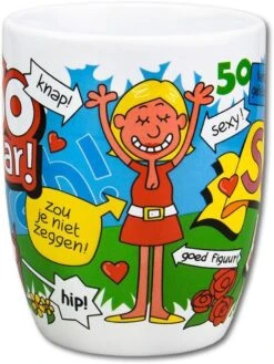 Cartoonmok Sarah - 50 Jaar -Bestek Winkel 901x1200 2
