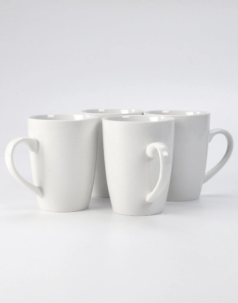 JT Serviesset - Wit - 35delig - 4 Persoons - Luxe Reliëf Design 8 JT Serviesset - Wit - 35delig - 4 Persoons - Luxe Reliëf Design - Afbeelding 8