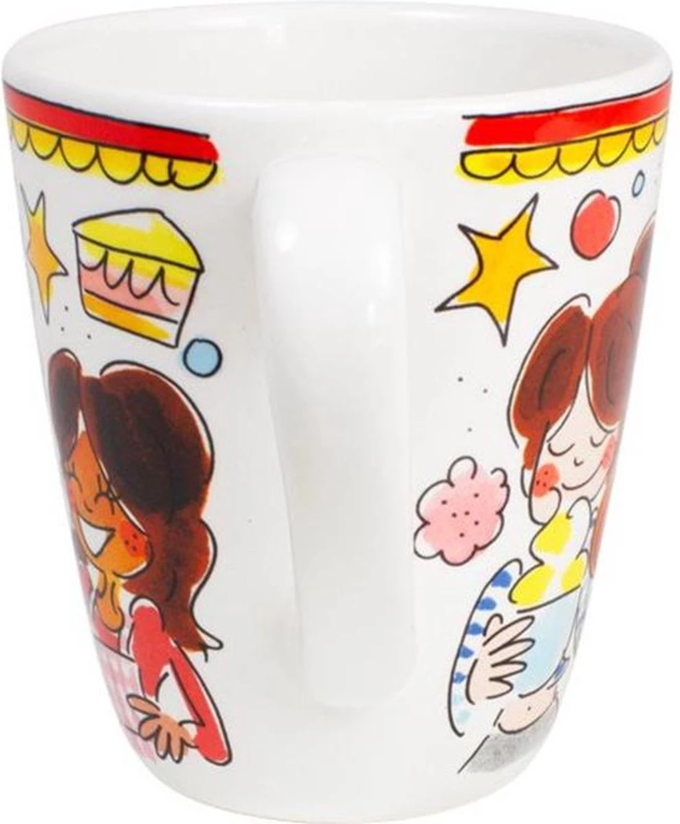 Blond Amsterdam Even Bijkletsen Mok 350 Ml - Rode Rand 5 Blond Amsterdam Even Bijkletsen Mok 350 Ml - Rode Rand - Afbeelding 5